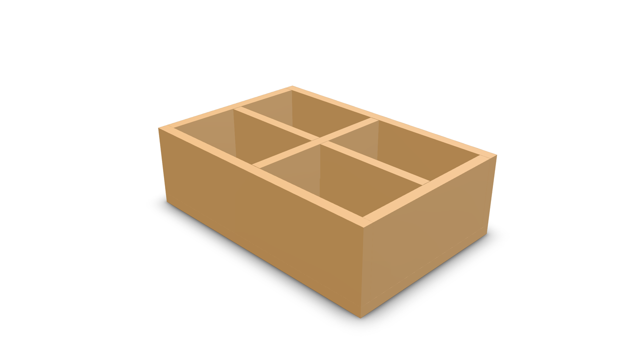 Original organizer in isometric view